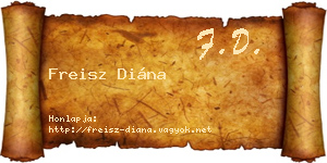 Freisz Diána névjegykártya